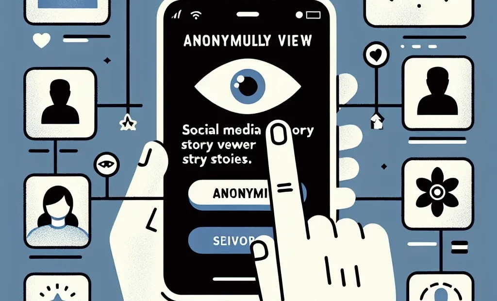 "Ilustrasi cara menggunakan Instagram Story Viewer untuk melihat story secara anonim, menampilkan langkah-langkah mudah di ponsel."