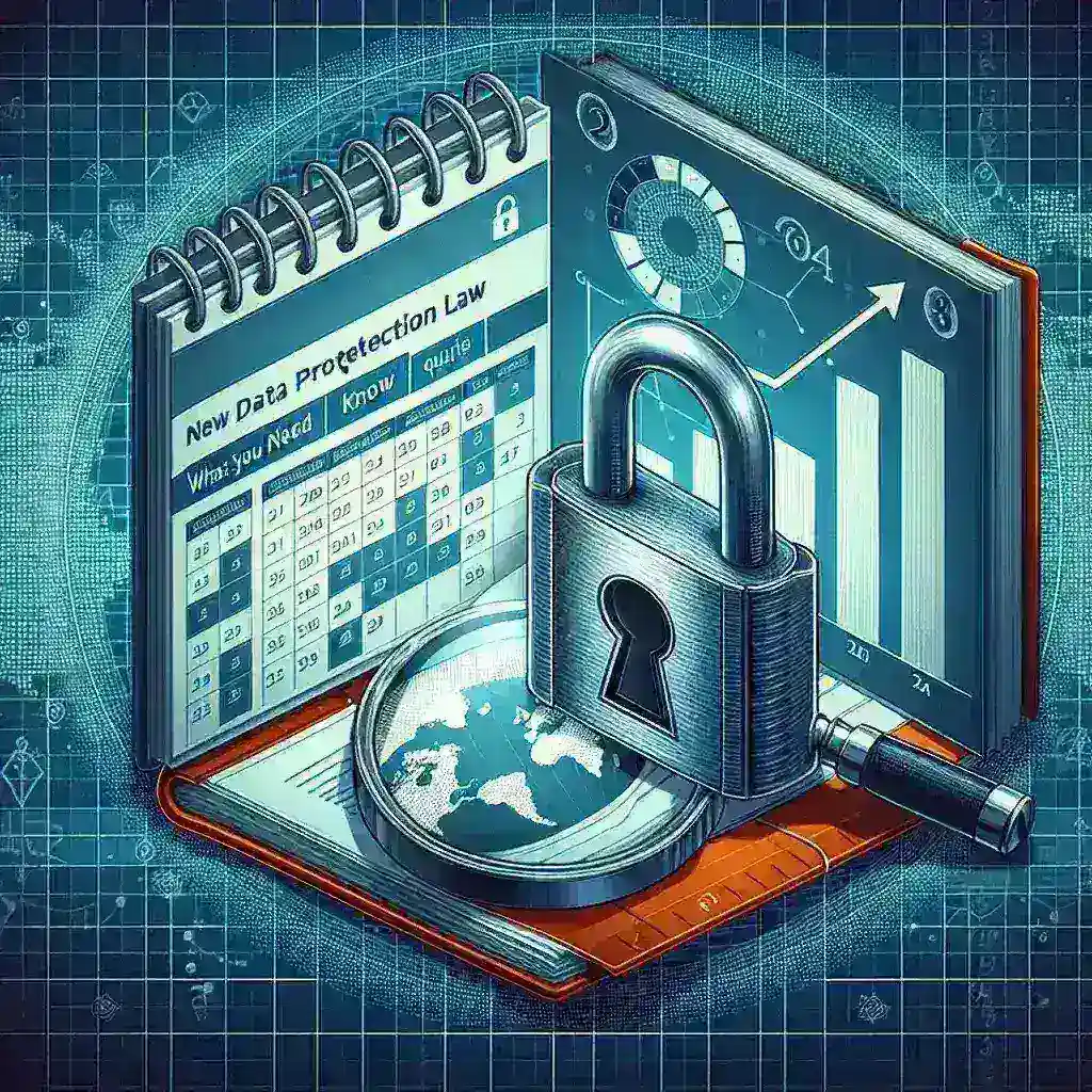 "Ilustrasi tentang dampak baru dari Nueva Ley de Protección de Datos, menyoroti aspek penting yang perlu diketahui oleh pembaca di kuartal ini."